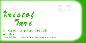 kristof tari business card